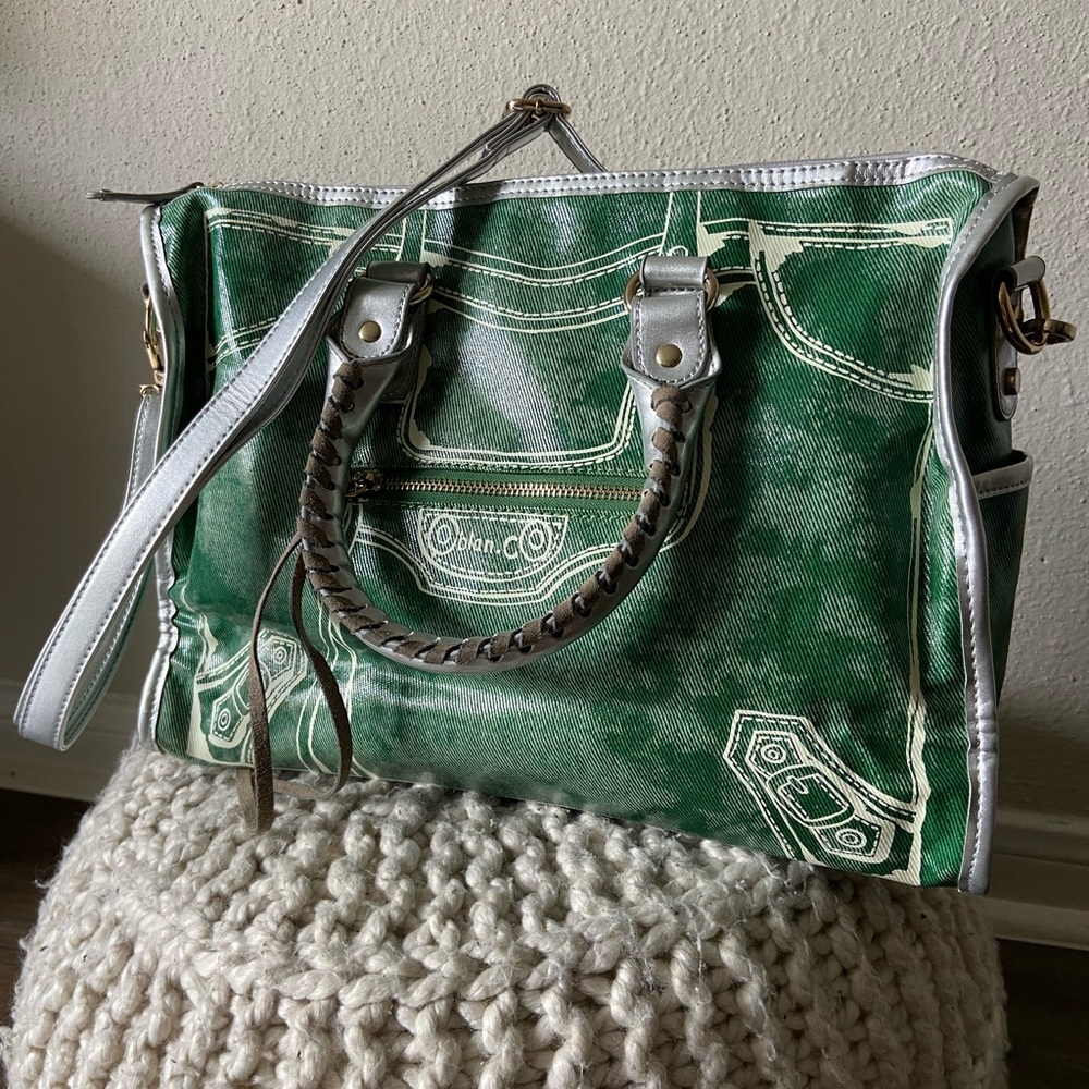 Blan.Co Emerald Green and Silver Women's Bag (NWOT)